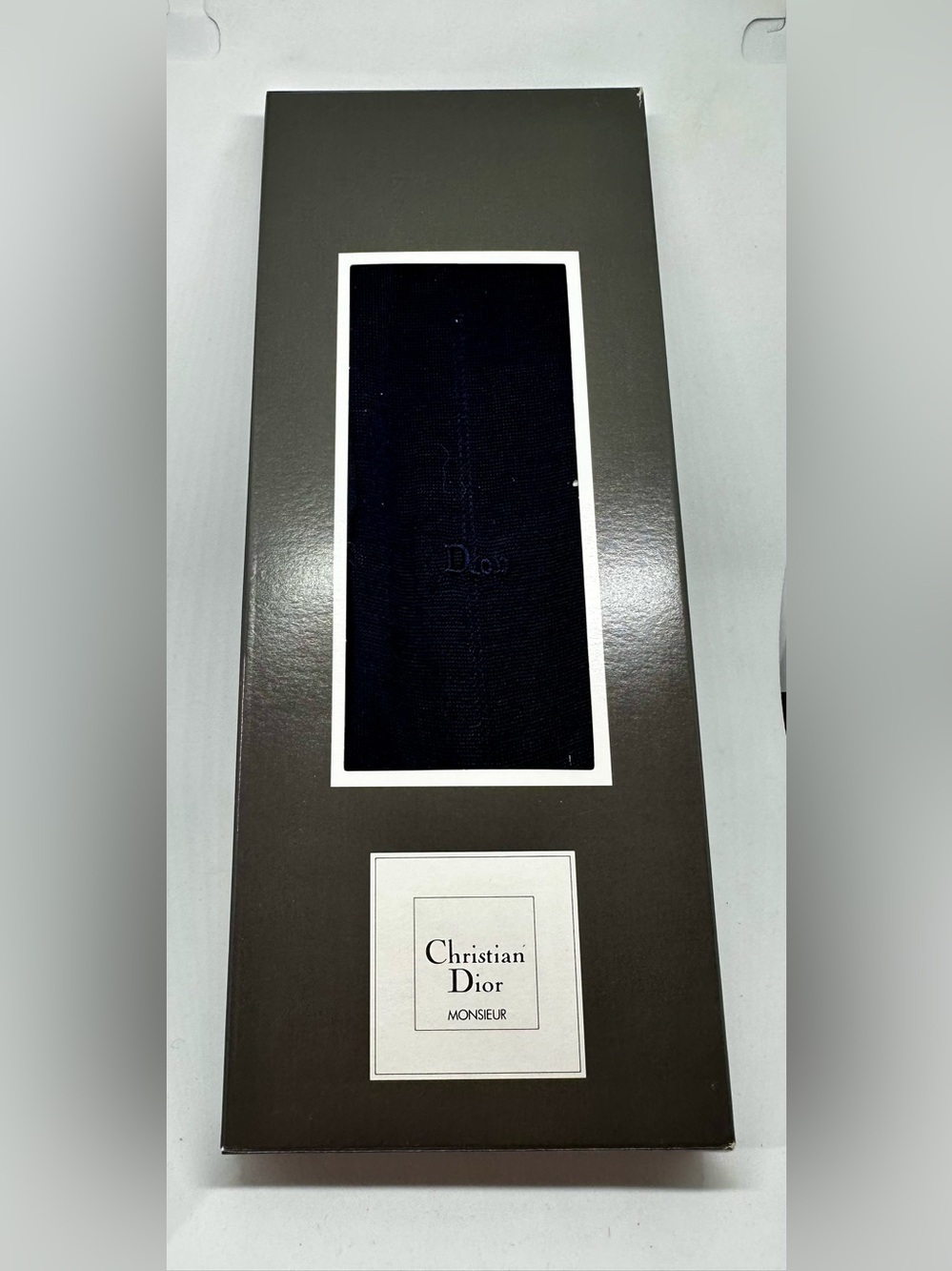Dior Monsieur. Vintage Christian Dior Monsieur Men’s Dark Navy Socks. New in box